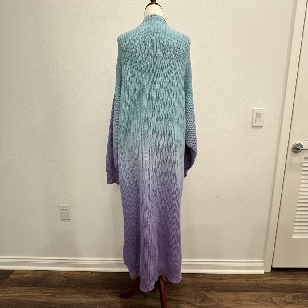 Free People Come Together Sweater Cardigan Women's Small Multi Ombre Open‎ Front - Picture 6 of 16